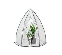 VOUNOT Serre en Film Plastique pour Balcon, Jardin, Tente d'hivernage pour Plantes, Serre à tomates, résistante à l'hiver, Stable, 160 x 160 x 180 cm, Blanche