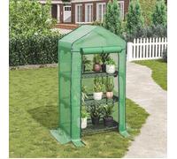 Serre de jardin - LARMNEE - EGN03GH02 - 69x49x126 cm - 3 étagères détachables - Film PE 140 g/m²