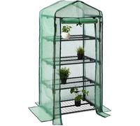 Serre de Jardin - LARMNEE - EGN04GH02 - 4 étagères grillagées - Film PE 140 g/m² - 69 x 49 x 158 cm
