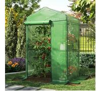 Serre de Jardin, Mini-Serre, Protection pour Tomates, Tente Abri Maraîchère, Bâche en PE, Résistant aux Intempéries, Anti-UV, Vert