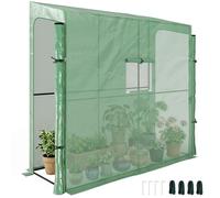 Serre de jardin - Outsunny - PE bâche renforcée 135 g/m² 2 portes zippées intérieur extérieur - acier - 200x80x200cm - vert