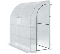 Serre de jardin - Outsunny - PE étagères 3 niveaux balcon bâche renforcée 140 g/m² fleurs - acier - 200x100x215cm - blanc