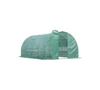 Serre de jardin tunnel - Outsunny - 12 m² - avec fenêtres porte - acier galvanisé renforcé + PE haute densité - 4 x 3 x 2 m - vert