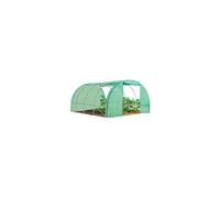 IDMARKET Serre tunnel de jardin 4 saisons 12M² verte gamme maraîchère ZEBRA 4x3M