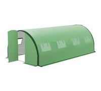 Outsunny Serre Tunnel de Jardin 18m², Serre de Jardin Tunnel 600x300x200cm avec Portes et 8 fenêtres avec moustiquaires, pour extérieur, Toutes Saisons, légumes, bâche PE Haute densité 140 g/m² Vert