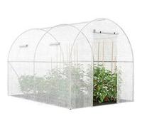 IDMarket - Serre Tunnel de Jardin 6M² Blanche Gamme maraîchère Roma 2x3M