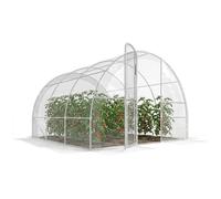 Serre de jardin tunnel - Outsunny - 3 x 3 x 2 m 9 m² avec porte à charnières bâche en PE 150 g/m² pour Légumes Plantes Fleurs