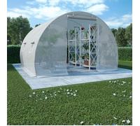 Serre de jardin - vidaXL - 9 m² - 300x300x200 cm - Blanc - Tissu maillé PE 170 g/m² - Acier galvanisé