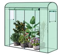 Serre de Jardin, WOLTU Serre Tomate en Tube d’Acier, Porte Zippée Enrouleur, 200x68x170cm, Vert W0UETT0809