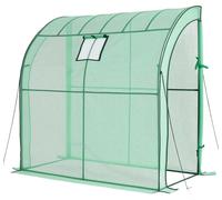 Serre d'extérieur, dimensions 198 x 100 x 200 cm, avec fenêtre, housse en PE, étagère à 3 niveaux, portes zippées enroulables. Kit de serre d'extérieur, jardin d'intérieur portable pour l'arrière-cour