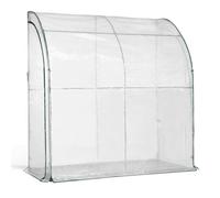 TERRE JARDIN Serre de Jardin 4 Saisons - Serre d'Hivernage Bâche Imperméable Renforcée - Anti-intempéries et UV - Structure en Acier Robuste - Légumes Plantes - 200 x 100 x 200 - Transparent