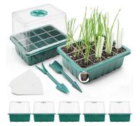 Serre d'intérieur XL avec lampes pour plantes 2 pièces 80 cellules Accessoires pour plantes Mini-serre Kit de culture avec contrôleur de synchronisation Luminosité réglable
