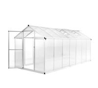 Serre en aluminium - vidaXL - 421x190x195 cm - 15,6 m³ - Panneaux en polycarbonate - Résistant aux UV