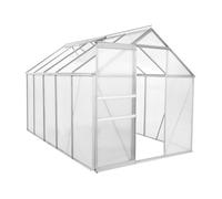 Serre jardin polycarbonate 310 x 190 x 195 cm [ ]Basilic[ ] - 5,89 m² - Gris