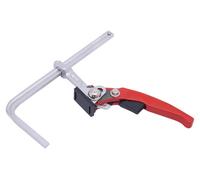 Serre-joint à cliquet - Pince pour rail de guidage - Fonction de déverrouillage rapide - Force de serrage 220 kg - Diamètre de serrage 200 mm - Matériaux : acier 40Cr et ABS - Pour les travaux sur boi