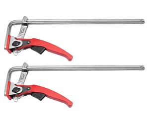Serre-joint à une main, force de serrage de 180 kg, longueur de 300 mm, adapté aux travaux sur bois, mécanisme à cliquet précis, acier 40Cr durable