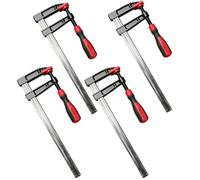 Serre Joint de Menuisier, Lot de 4 Serre-Joints Professionnels Lourds 350mm DIN 5117, Presses à Vis pour Travail du Bois et Bricolage avec Embouts Plastiques Serre Joint Dormant Fixation Précise