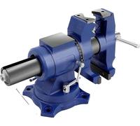 Serre-joint d'établi, fonte à graphite sphéroïdal, pied pivotant à 360°, bleu