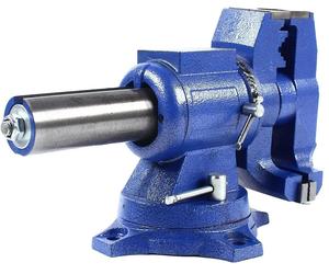 Serre-joint d'établi, rotation à 360°, serrage flexible, bleu