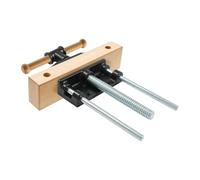 Serre-joint en fonte 37 cm - Pour bois et métal - Étau à bois robuste - Force de serrage réglable - Barres de guidage parallèles - Pour un travail précis du bois