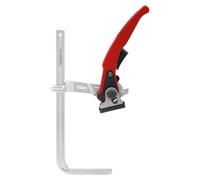 Serre-joints à cliquet - Serre-joint à serrage rapide, ouverture de 15 cm - Lot de 2 - Force de serrage de 220 kg - Fonction de desserrage rapide - Acier 40Cr - Pour le bois et les matériaux non métal