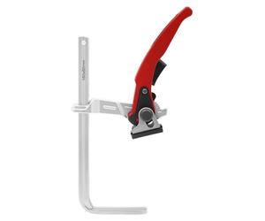 Serre-joints à cliquet - Serre-joint à serrage rapide, ouverture de 15 cm - Lot de 2 - Force de serrage de 220 kg - Fonction de desserrage rapide - Acier 40Cr - Pour le bois et les matériaux non métal