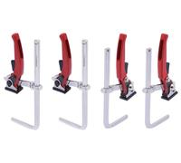 Serre-joints à cliquet - Serre-joints pour le travail du bois - Force de serrage max. 220 kg - Lot de 2 - Acier 40Cr - Patins de protection en ABS - Pour le bois et les matériaux non métalliques - 19,