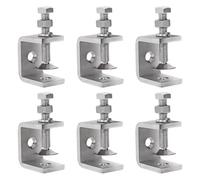 Serre-Joints en C Inoxydable, 6 Pièces Pince C Robustes Réglables de 0 à 29 mm, Fixation Outils avec Une Large Ouverture de Mâchoire pour Travail Bois Bricolage, Soudage, l'Ébénisterie