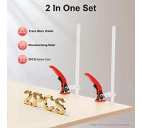 Serre-joints pour bois - Système de serrage rapide, lot de 2 - Force de serrage de 180 kg - Portée jusqu'à 30 cm - Saillie de 6 cm - Acier 40Cr