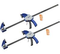 Serre-joints pour le travail du bois, lot de 2, 60,96 cm, serre-joint/écarteur à une main, 154 kg