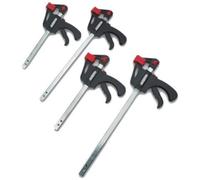 Serre-joints universels - BRÜDER MANNESMANN - M90304 - Lot de 4 - Serrage rapide - Pression élevée