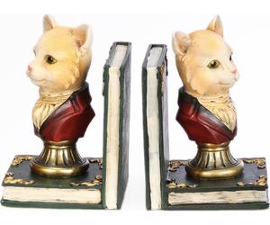 Serre-livres chat sculpture figure élégant