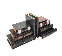 Serre-Livres décoratifs Vintage en Bois - Faux Serre-Livres - pour Bureau, bibliothèque ou Bureau (311)