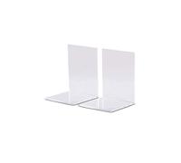 MAUL Serre-livres acrylique 10 x 8 x 10 cm Transparent – Lot de 2