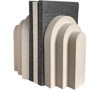 Serre-livres en béton massif - lot de 2 - gris