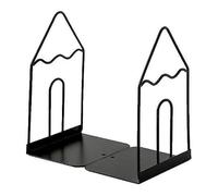 Serre-Livres En Fer Forgé ¿ Support De Livre Durable Pour Bureau Et Maison, 1 Paire, Noir Classique, 13,5 X 11 X 21 Cm
