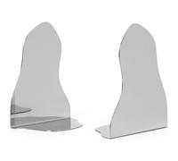 Serre livres POND 20 cm, set de 2 pc, argent, acier inoxidable, ferm LIVING