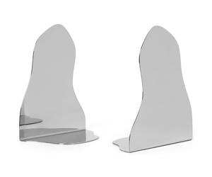 Serre livres POND 20 cm, set de 2 pc, argent, acier inoxidable, ferm LIVING