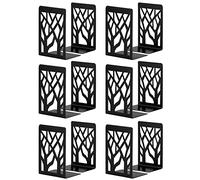 Serre-Livres pour étagères, étagères, Serre-Livres, Serre-Livres pour Livres Lourds, Support pour Livres décoratifs pour la Maison, Serre-Livres en métal Noir 6 Paires