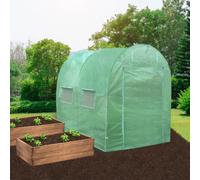 MonsterShop Serre de jardin Polytunnel – Cadre métal Ø25 mm Couverture PE 4 m x 2 m