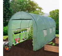 Tunnel en plastique avec bâche et étagères - Serre - Serre de culture - Serre à tomates - Serre de jardin - Tunnel en plastique 25 mm - 6 m x 3 m