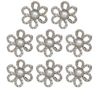 Serre-taille de pantalon 8 Pieces Flower Pearl Adjuster | Clip ajustable pantalon pour Robe, Jean, Jupe, Vêtements, Pantalon, Shorts, Tenue Décontractée et Tenue Formelle