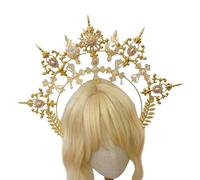 Serre-tête en perles avec bandeau couronné et design léger pour les événements costumés et les défilés de mode