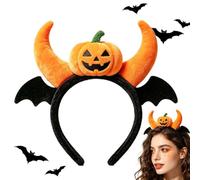 Serre-tête Halloween Coiffe Ailes De Chauve-Souris Orange Pelucheuses