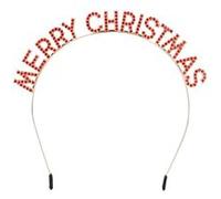 serre-tête noël festif christmas strass adulte - boland 13324 Rouge G