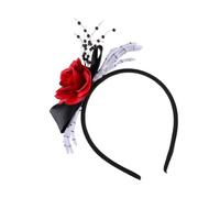 Serre-tête squelette rose floral foncé, bandeau de costume, T