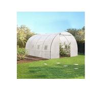 IDMarket - Serre Tunnel de Jardin 12M² Blanche Gamme maraîchère Zebra 4x3M