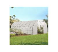 Serre tunnel de jardin 24m² blanche gamme maraichère DES ANDES 8x3M
