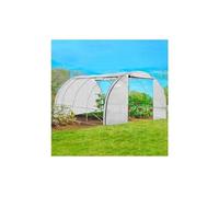 IDMarket - Serre Tunnel de Jardin 4 Saisons 12M² Blanche Gamme maraîchère Zebra 4x3M