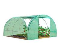 IDMARKET Serre tunnel de jardin 4 saisons 12M² verte gamme maraîchère ZEBRA 4x3M